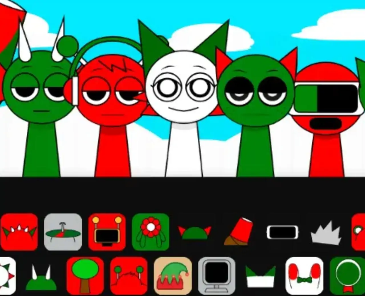 节奏盒子Sprunki圣诞节