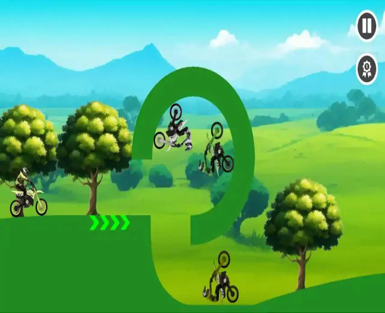 越野摩托车混乱