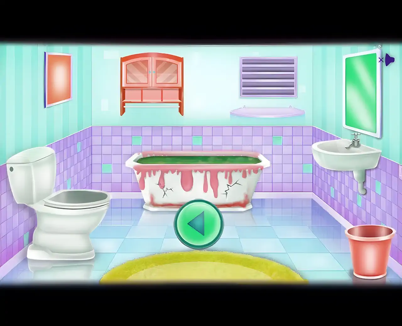 浴室清理和装饰游戏女孩