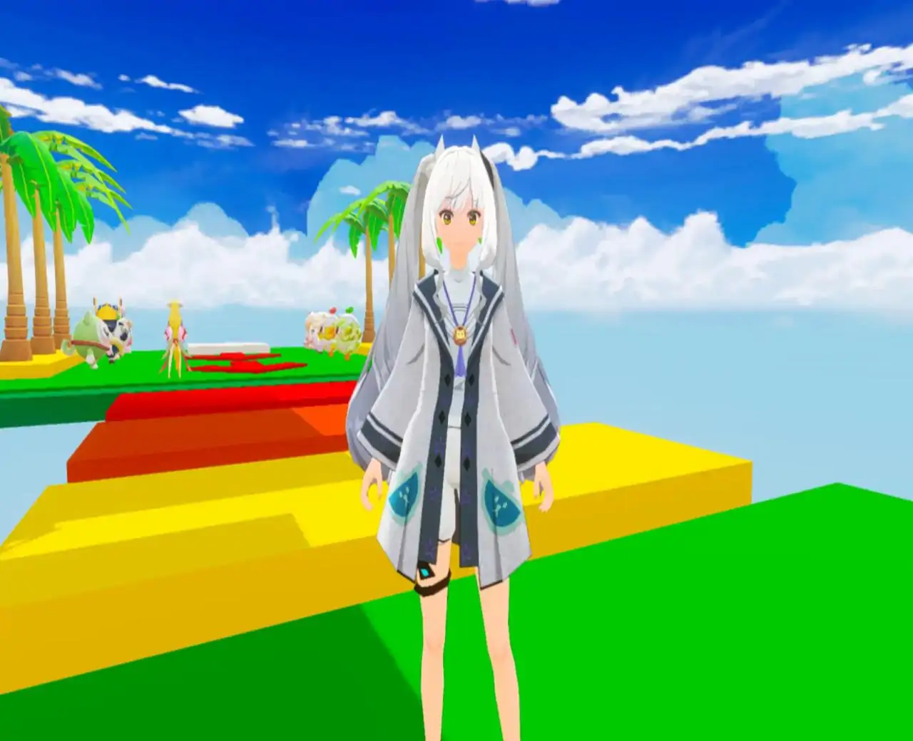 彩虹渐变色超长跑酷