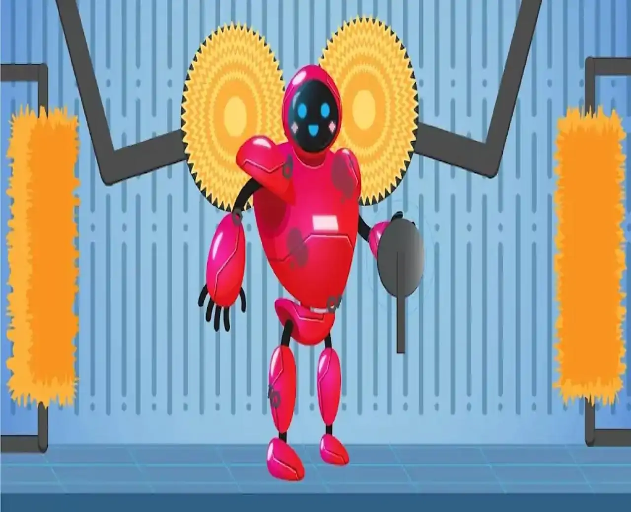 游戏为孩子们机器人工厂。创建一个机器人。