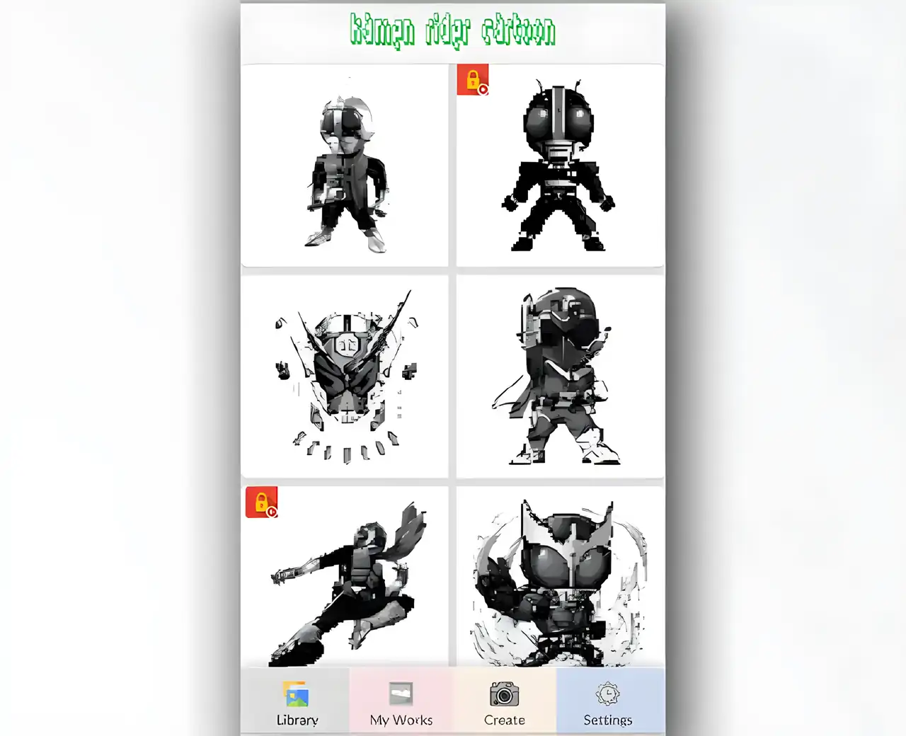 假面骑士卡通像素