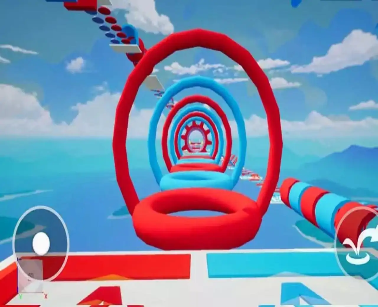 男生女生双人成行跑酷