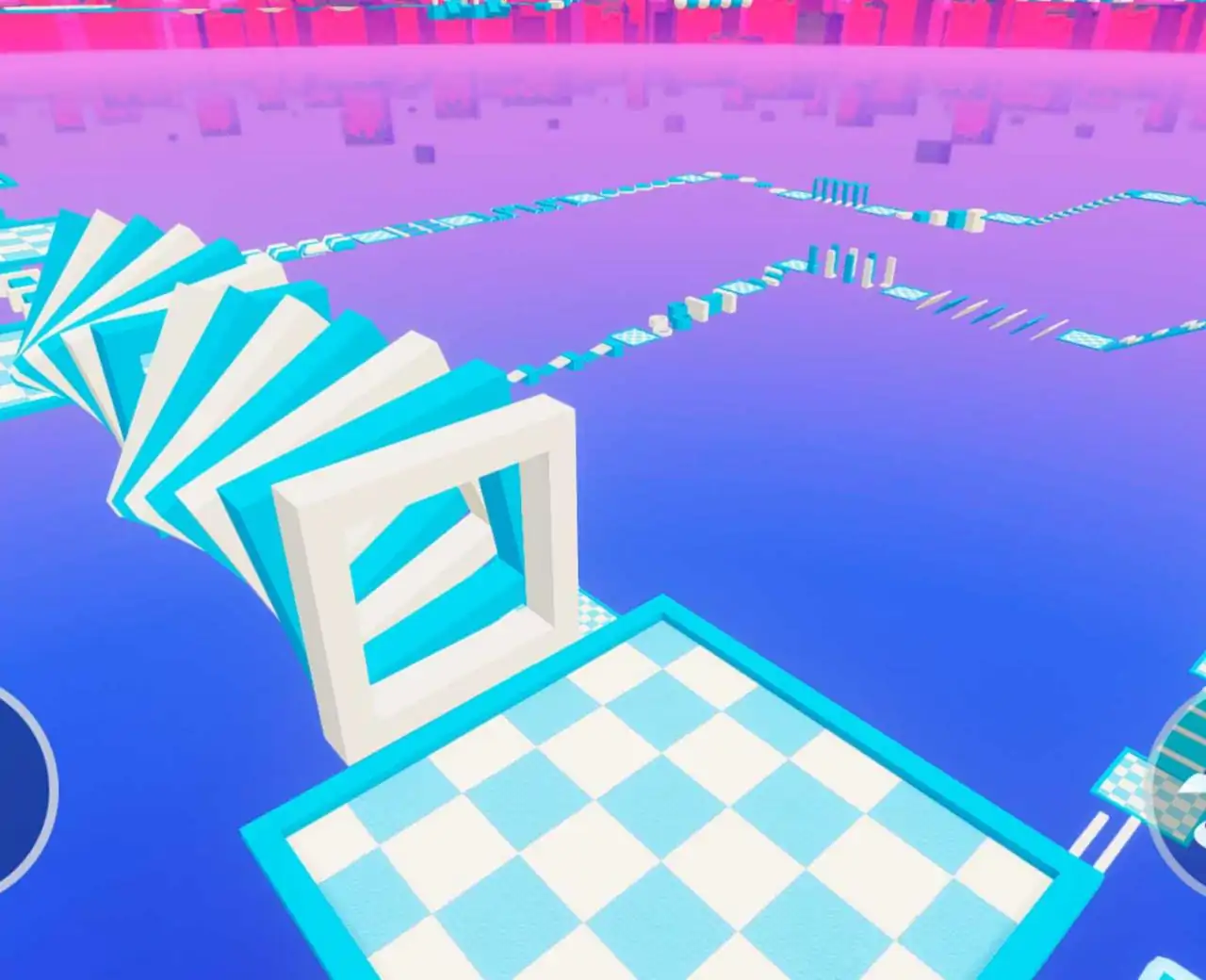 天蓝渐变超长换装跑酷