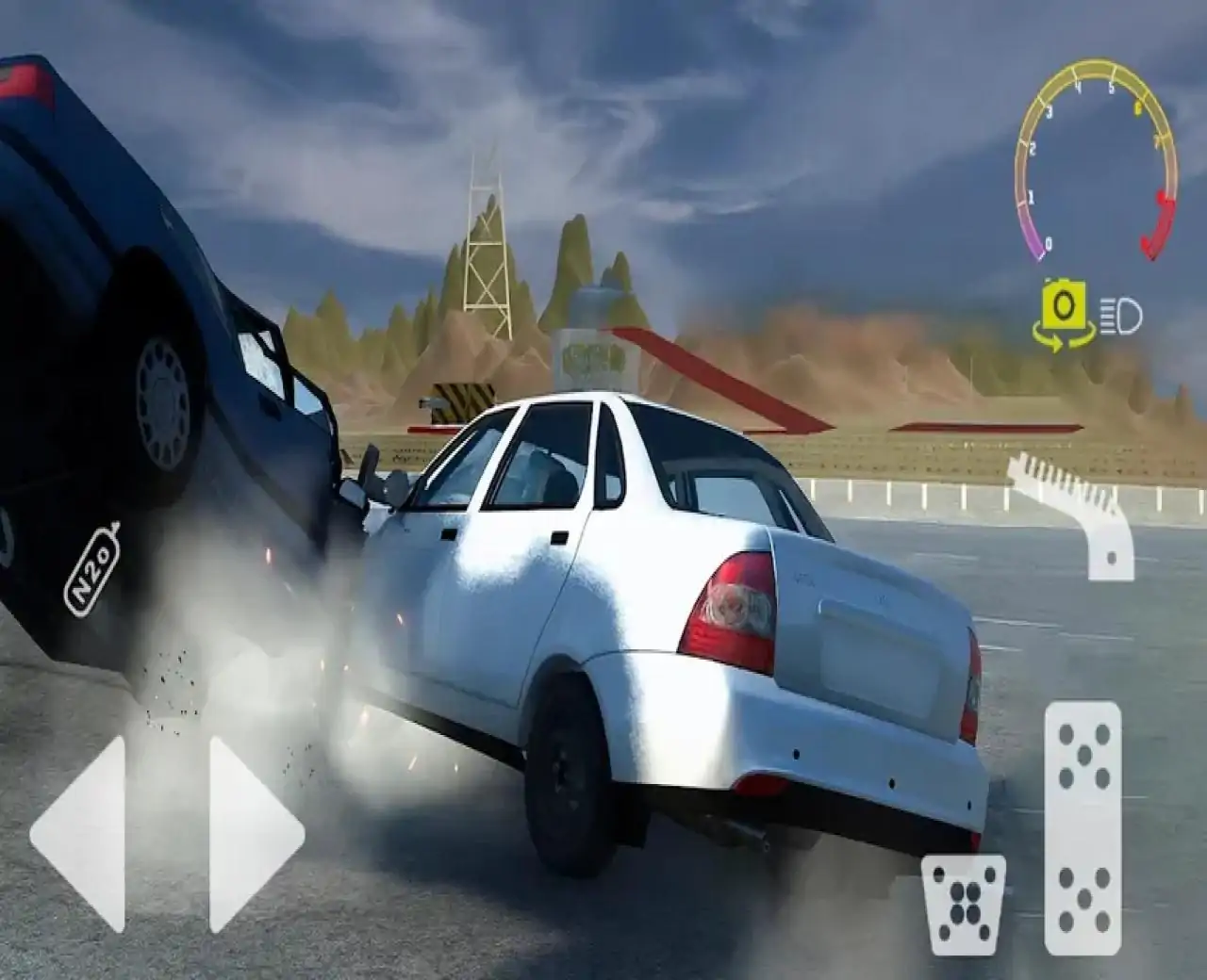 弹性汽车碰撞驾驶