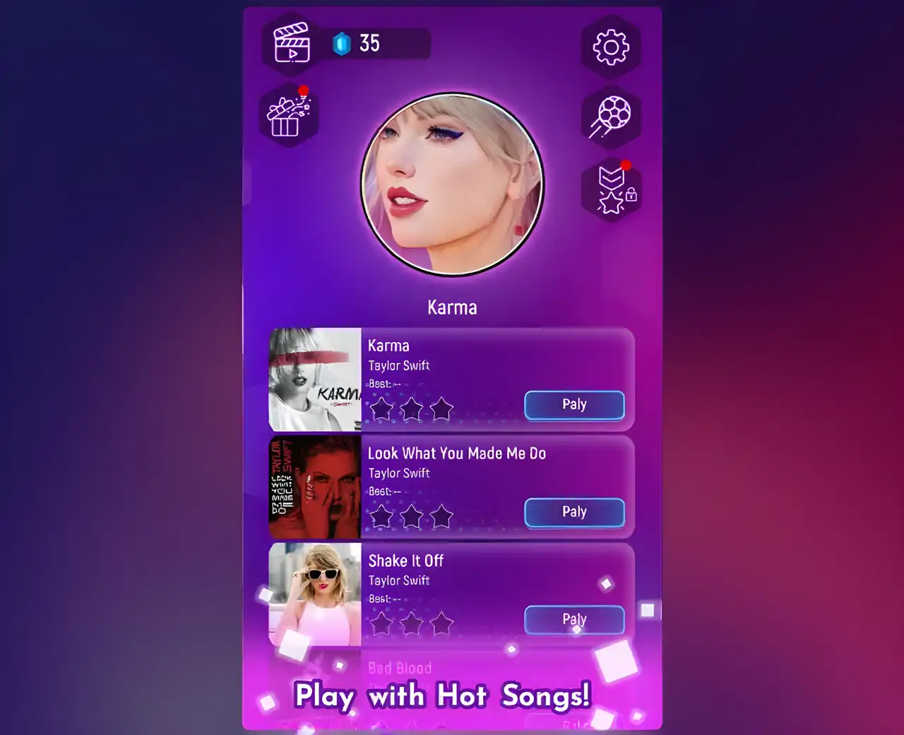 泰勒·斯威夫特音乐TilesHop