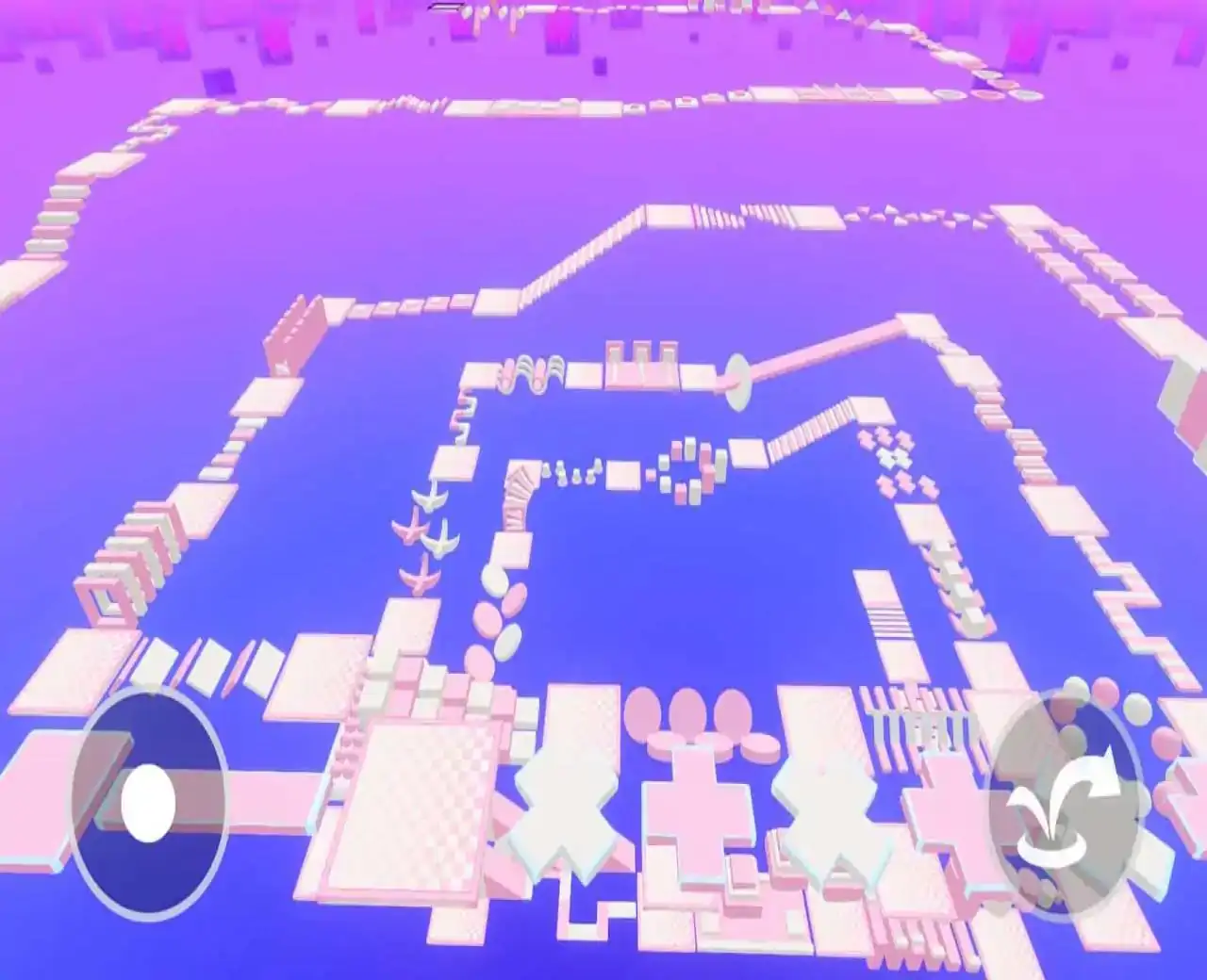 粉系渐变超长跑酷