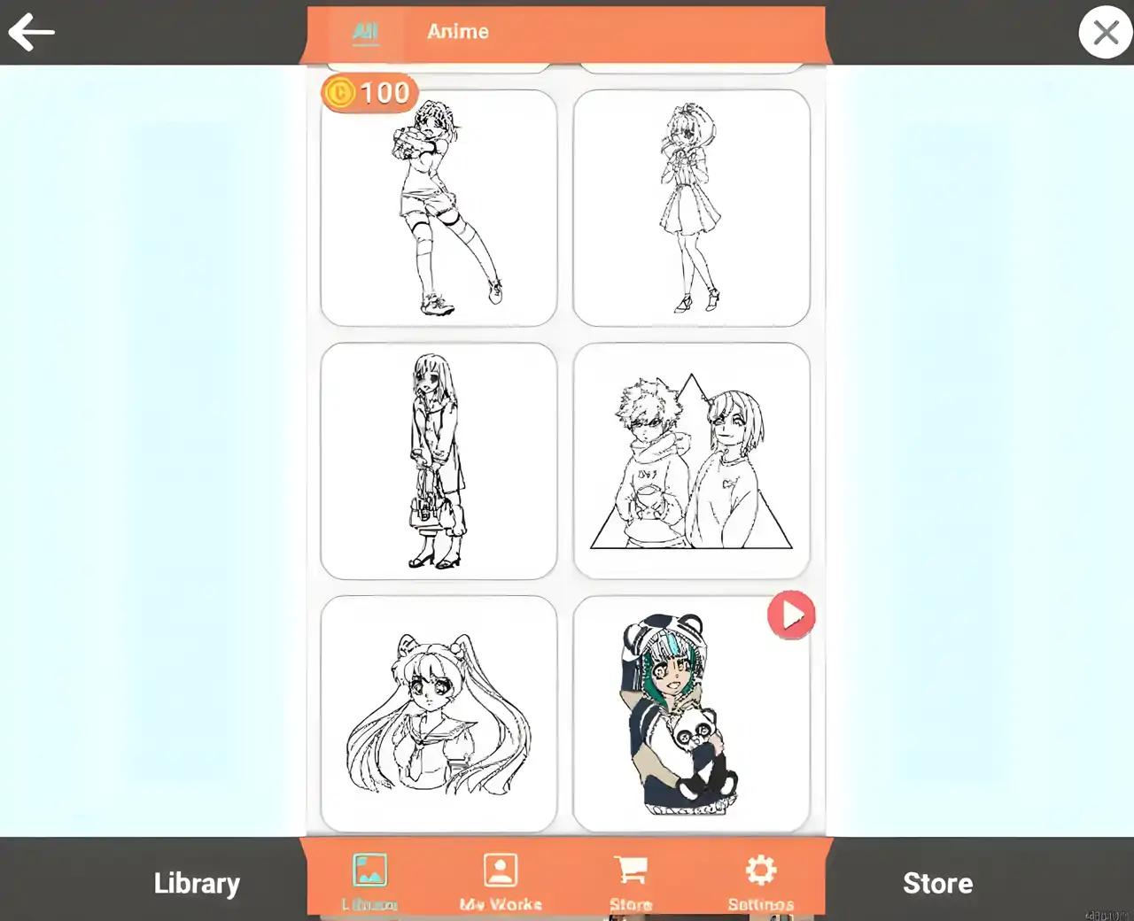 动漫爱好者按数字分色