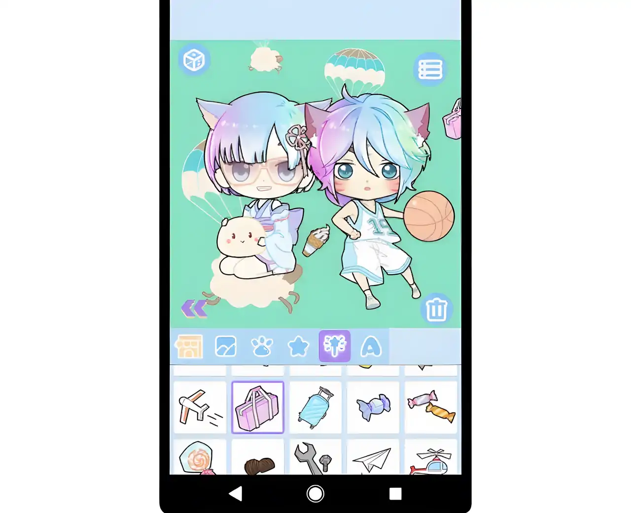 魔幻粉彩女孩萌拼