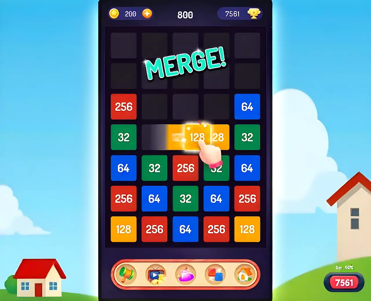 合并数字-2048拼图