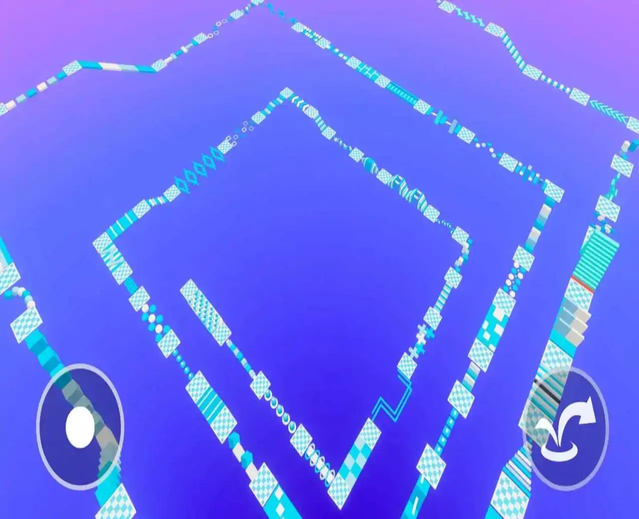 蓝色渐变超长跑酷