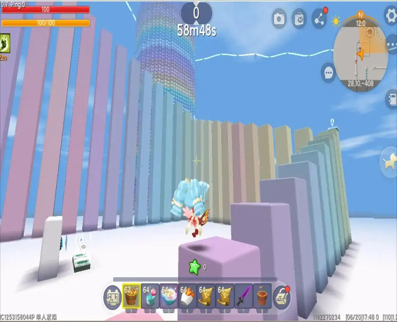 渐变色超长跑酷（迷你世界）