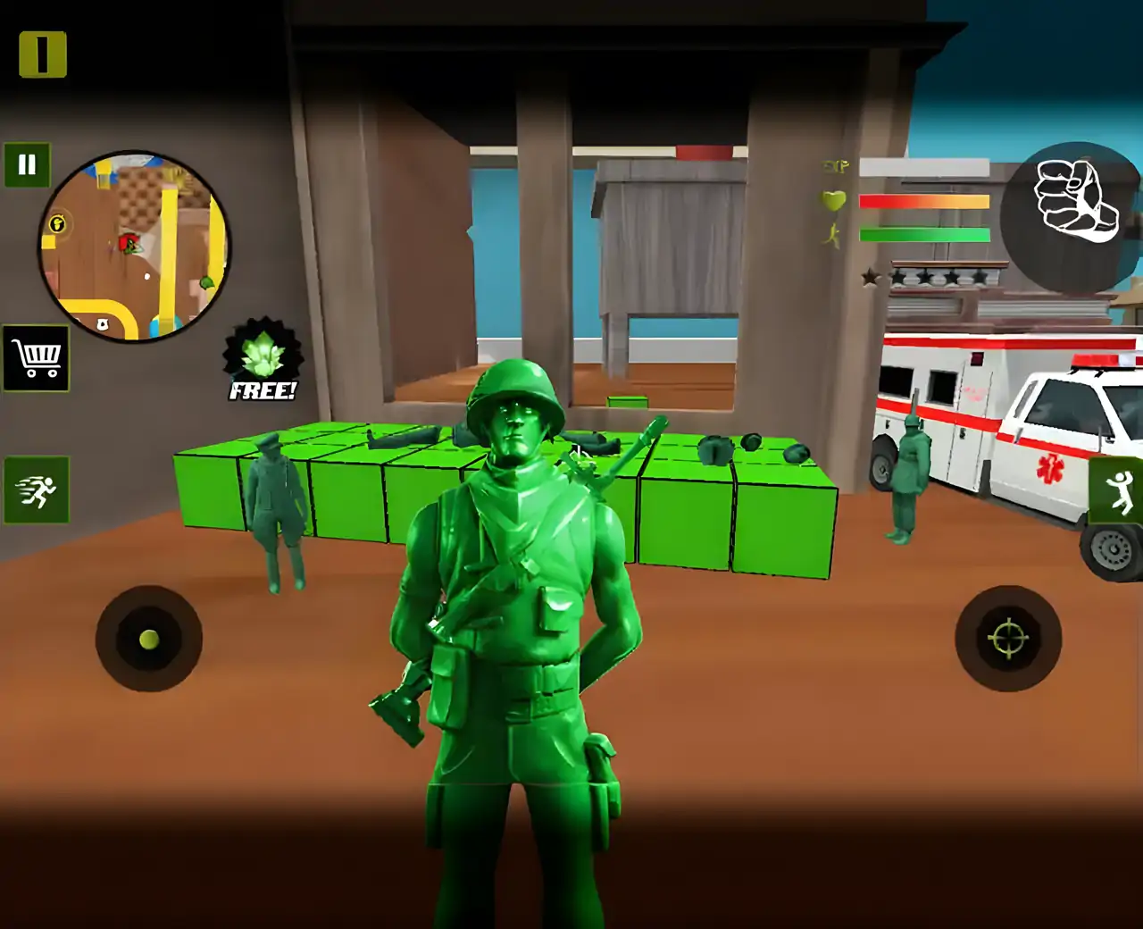 男子玩具队生存射击