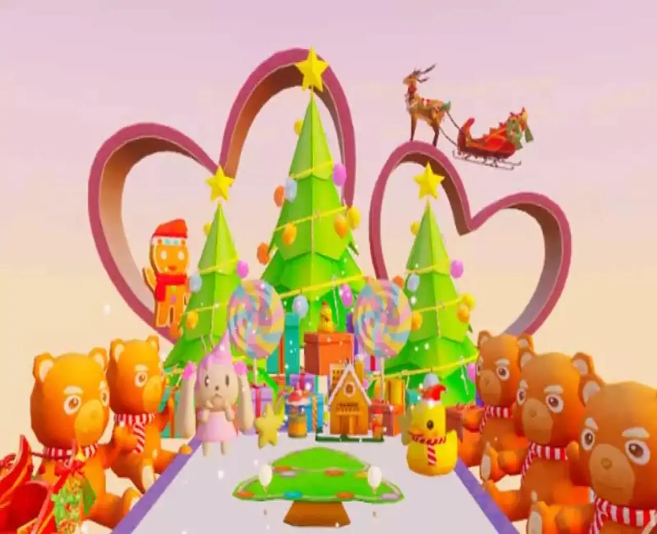 想想猫咪的冰雪圣诞节跑酷