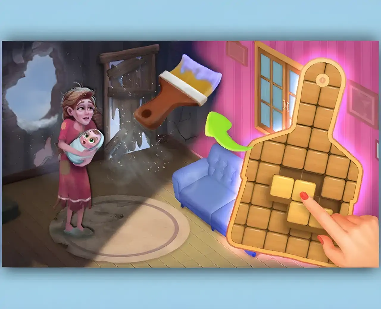 我的梦想之家和方块拼图