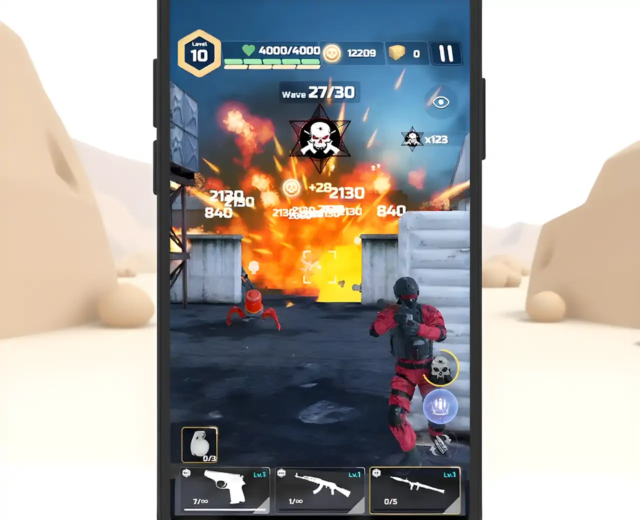 反击：掩护火力