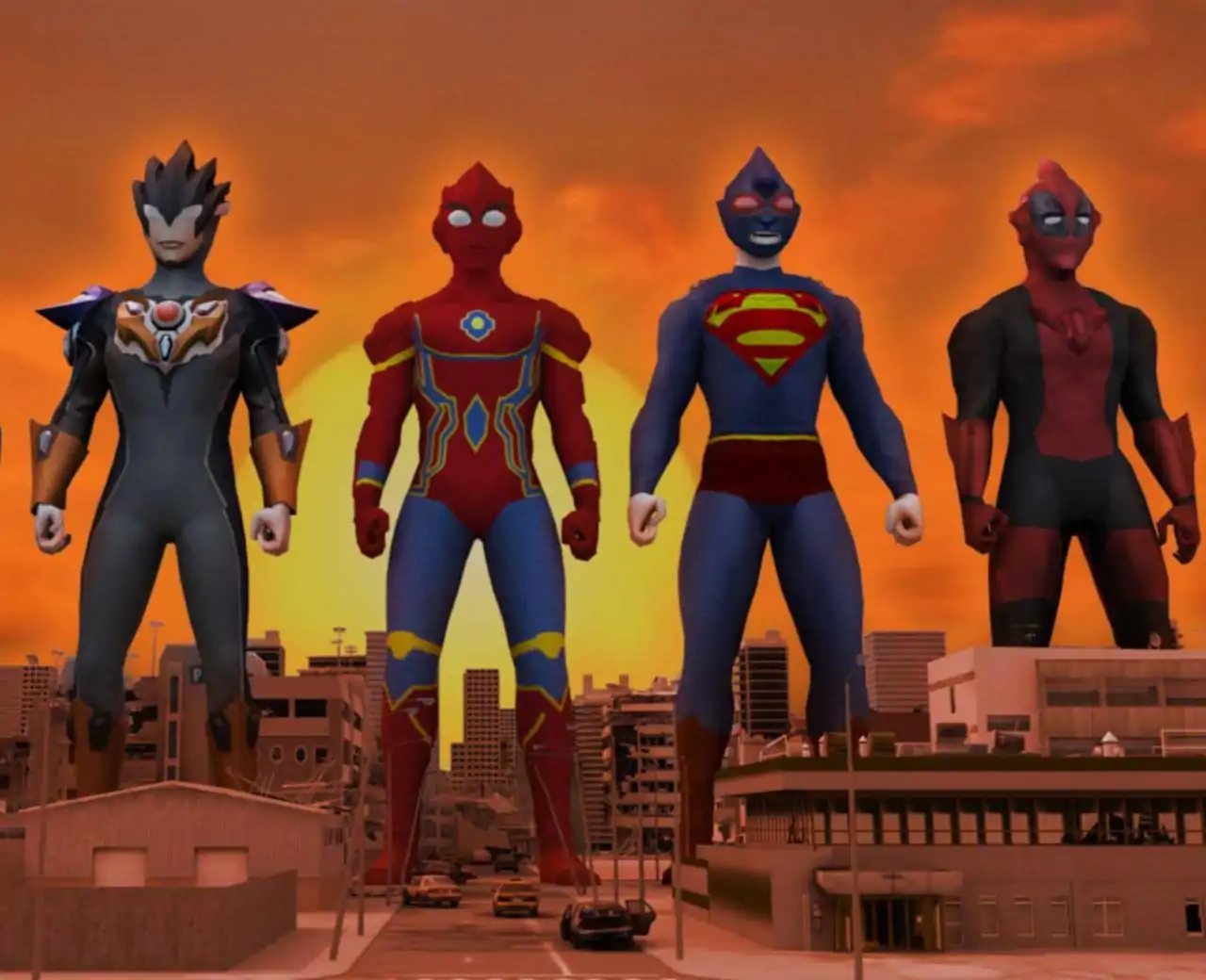 城市英雄巨人变身