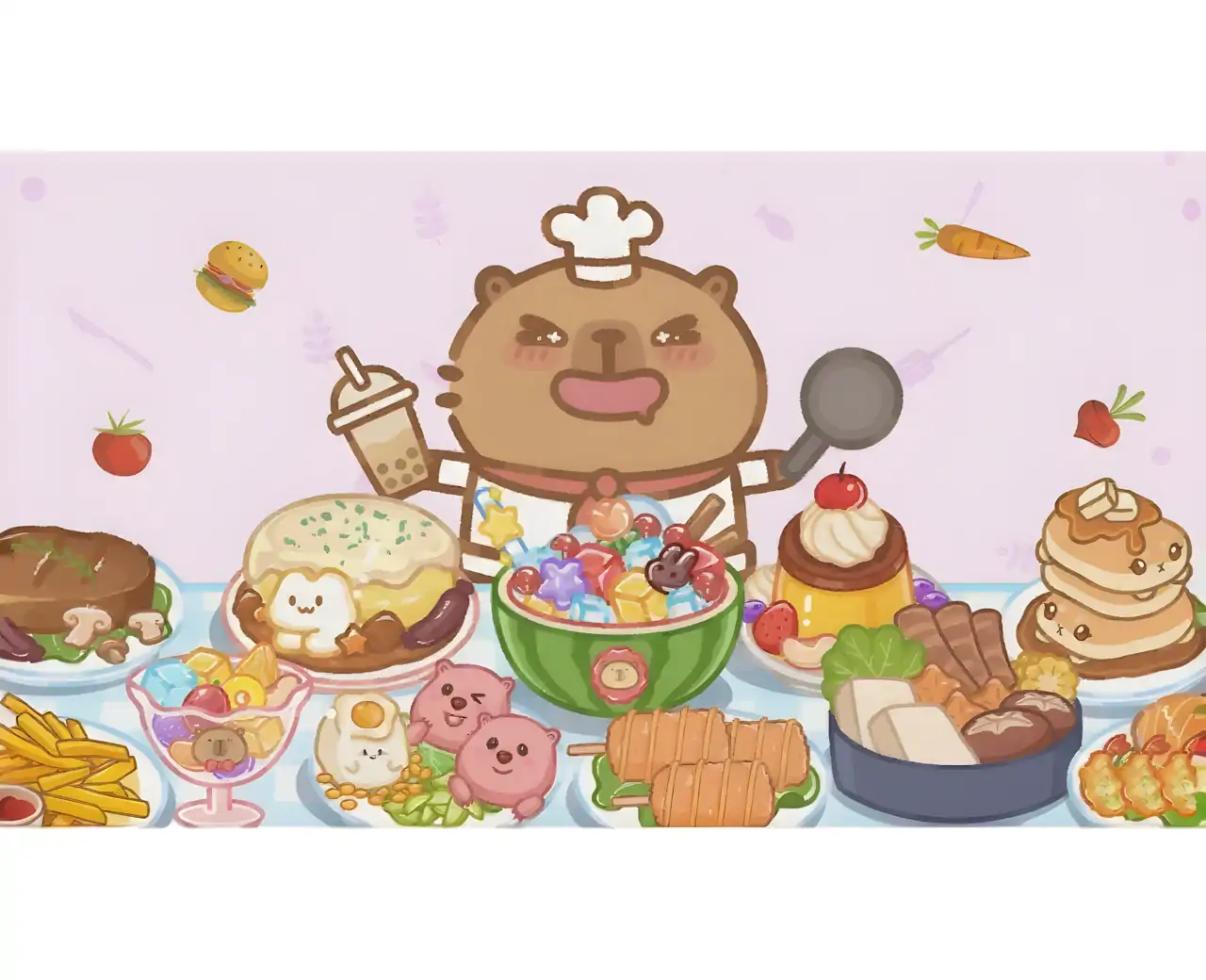 美食大师：现场吃播ASMR