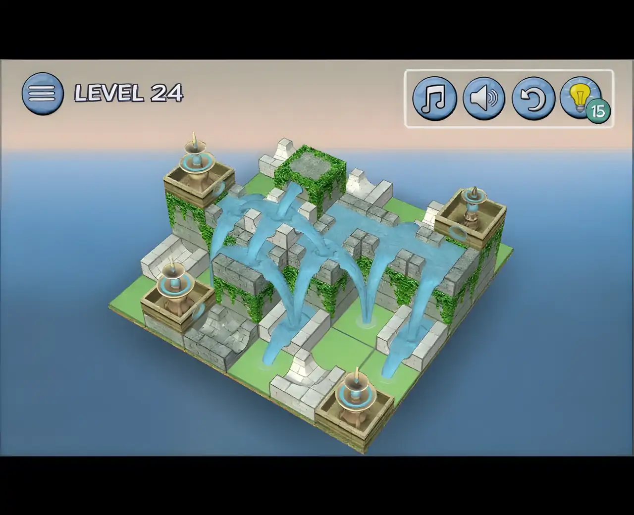 流水喷泉3D拼图