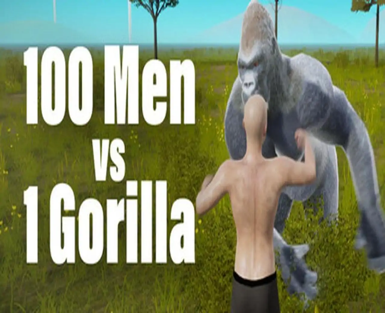 100 Men vs 1 Gorilla