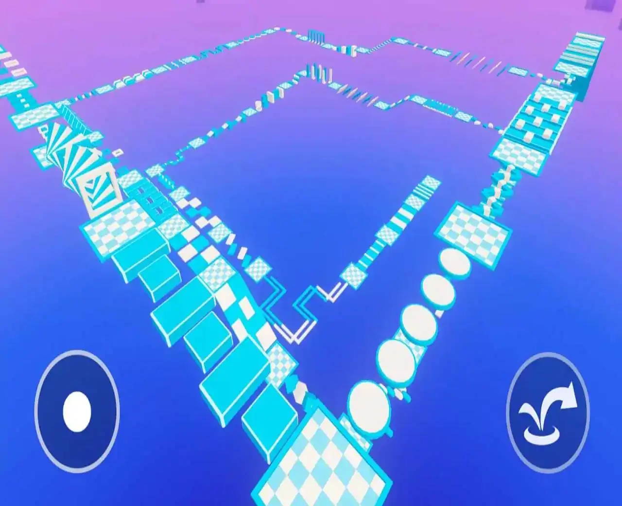 天蓝渐变超长换装跑酷