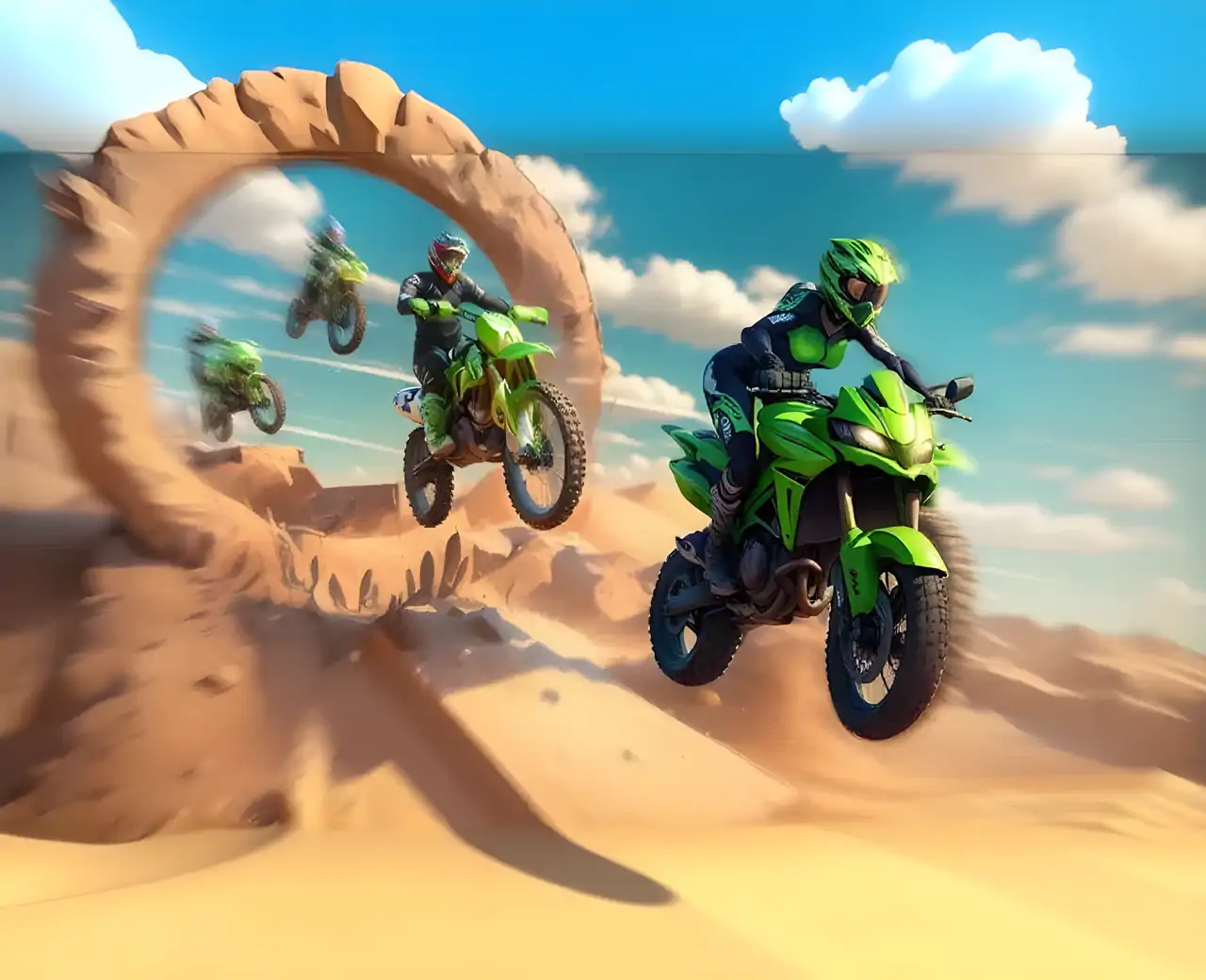 越野摩托车赛车游戏