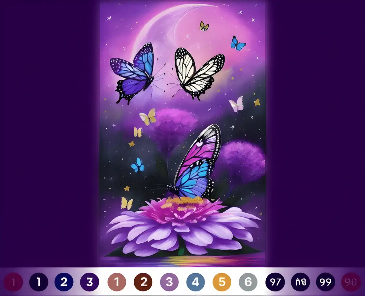 按数字点按颜色艺术游戏