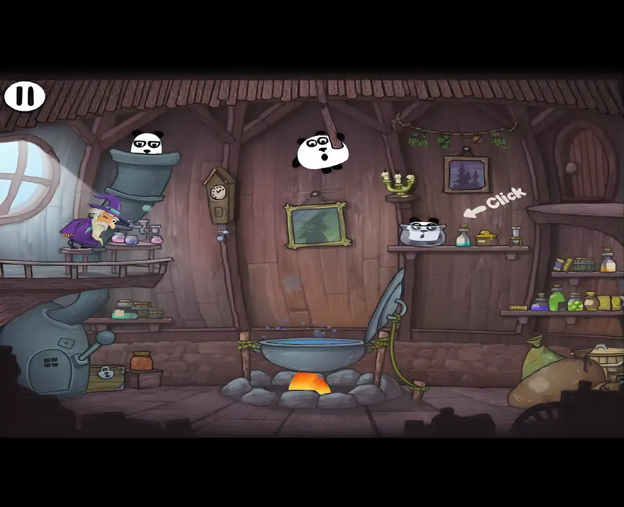 幻想中的3只熊猫