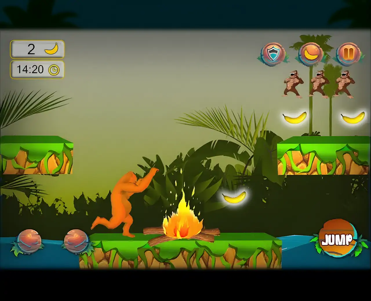 猴子运行3D冒险2018年：森林跑步游戏