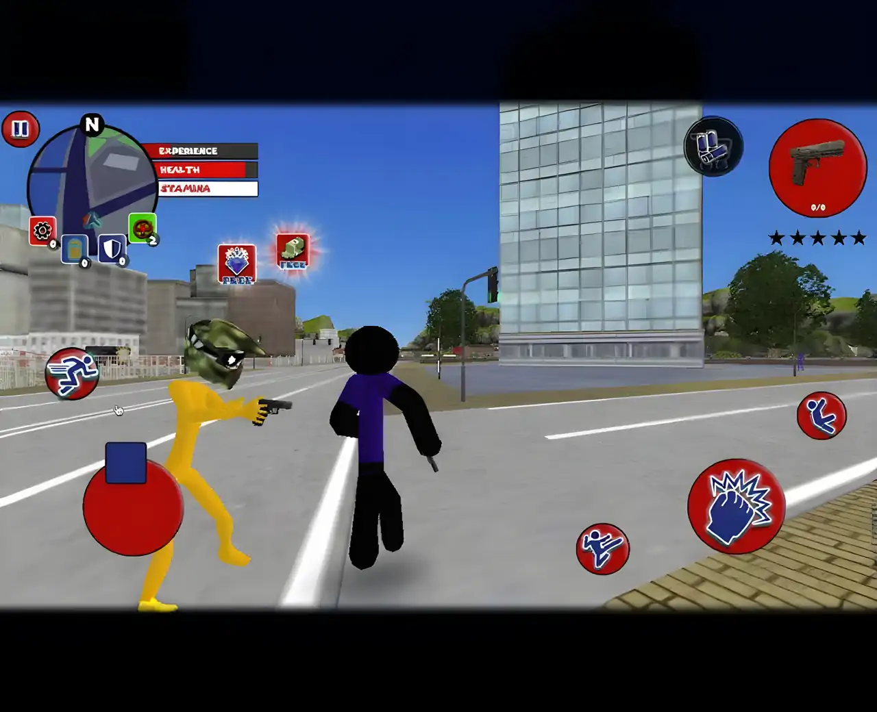 警察火柴人绳索英雄