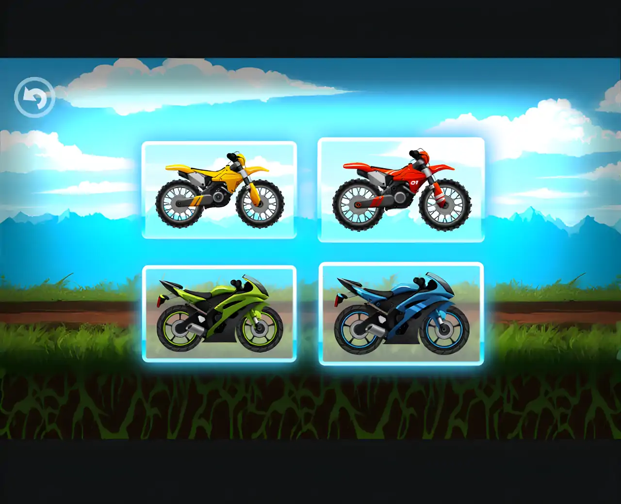 有趣的孩子赛车-摩托车越野赛