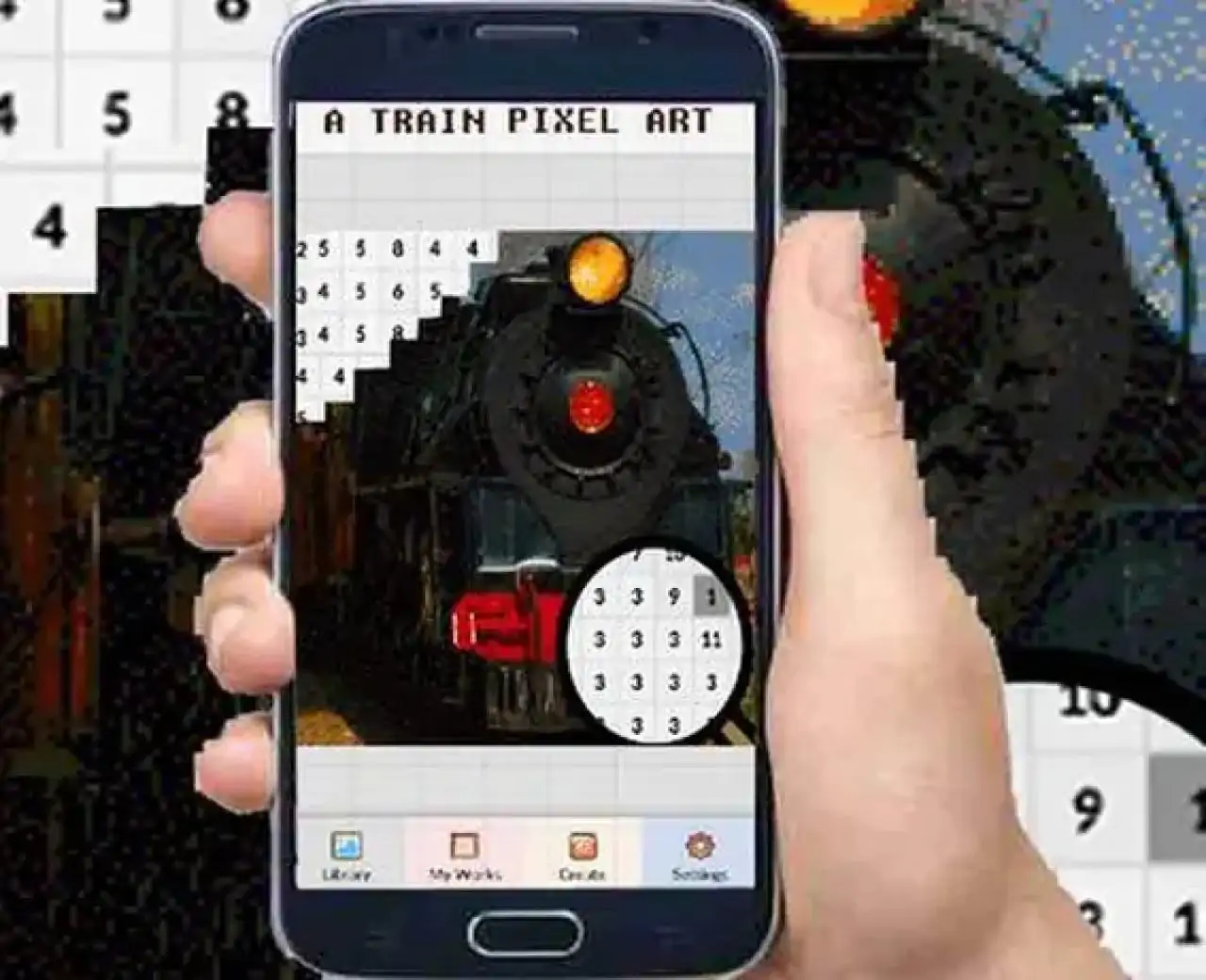 按数字训练颜色像素艺术