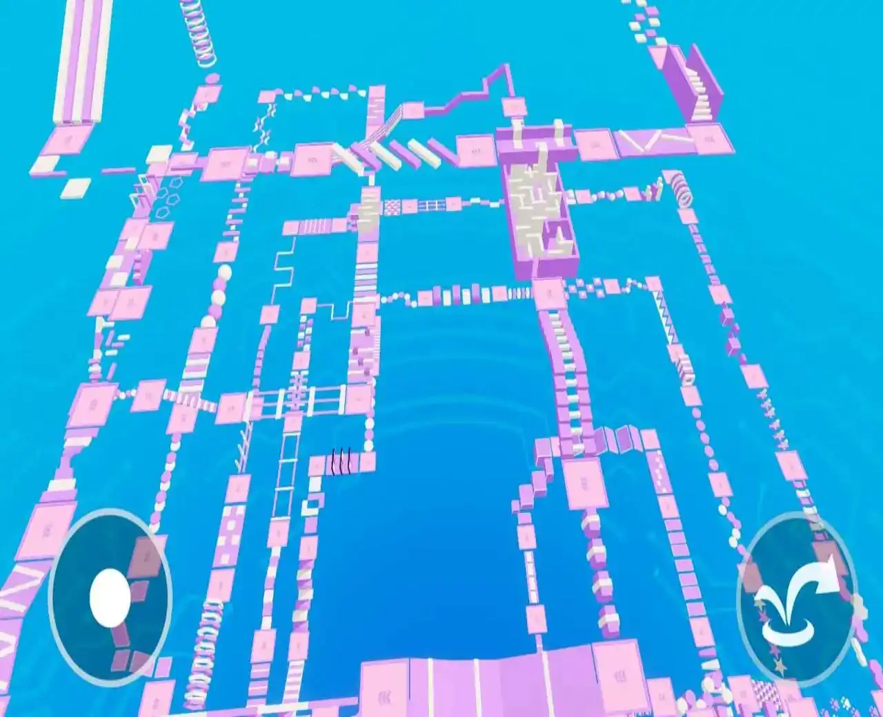 紫色系渐变超长跑酷