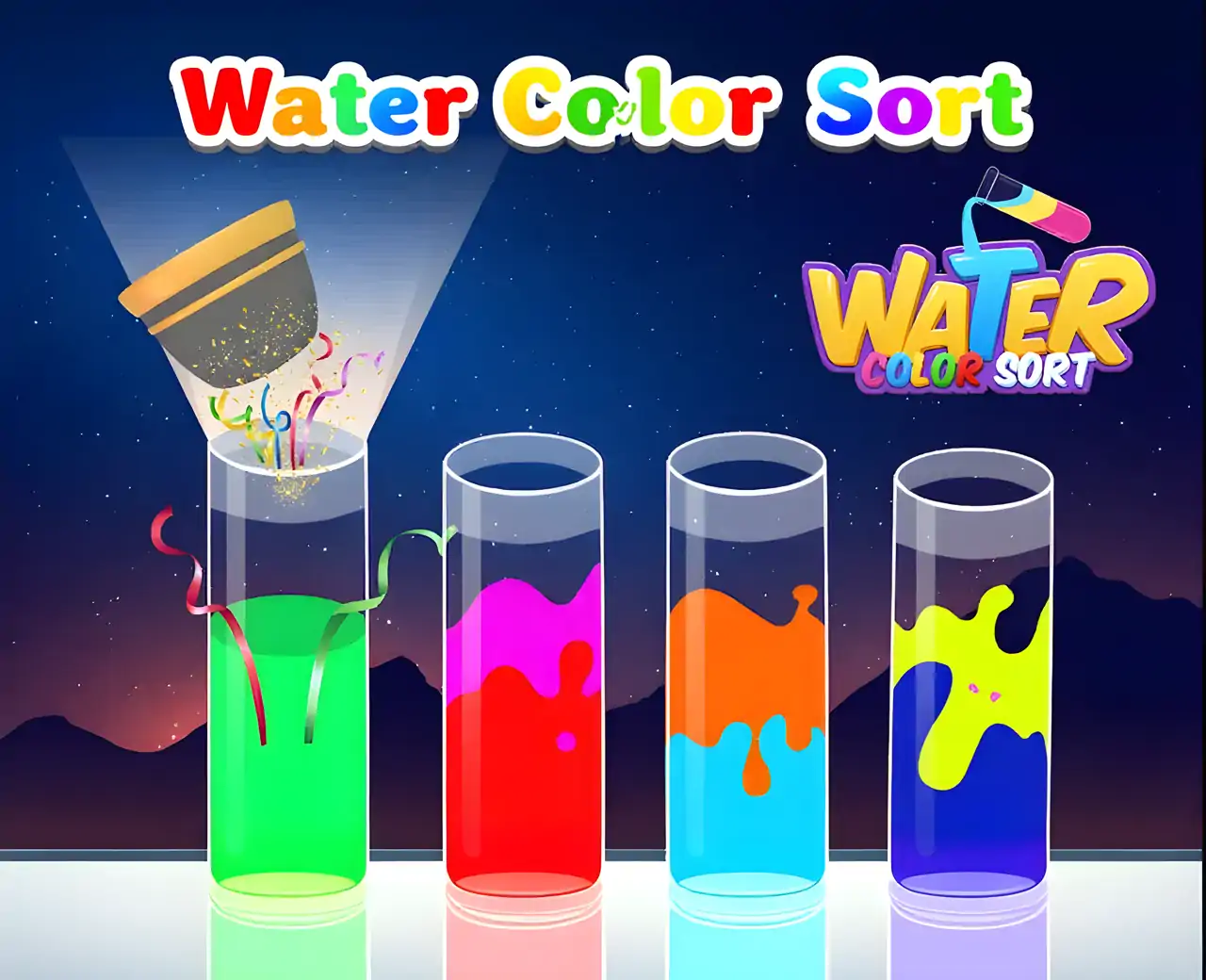 水分类颜色:瓶子分类