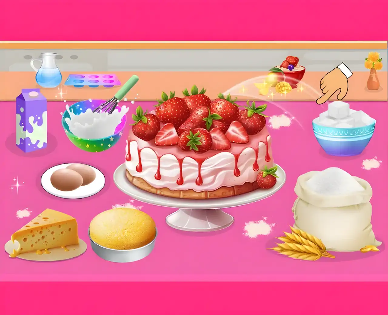 草莓蛋糕机面包店