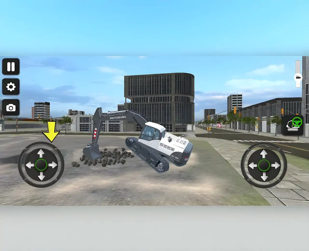 逼真的挖掘机模拟器