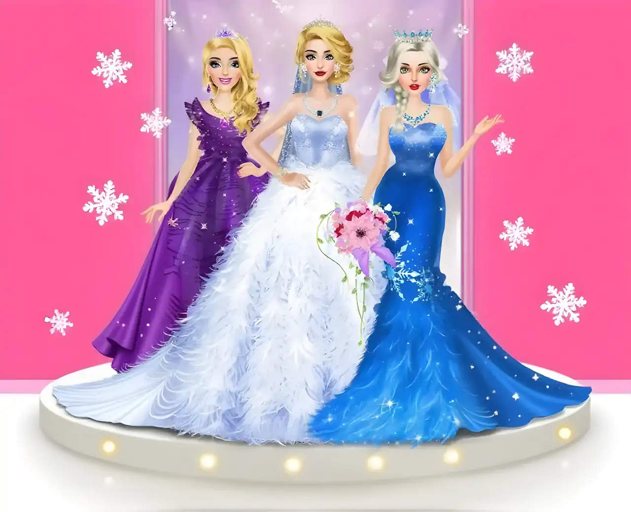 冰公主婚纱装扮造型师