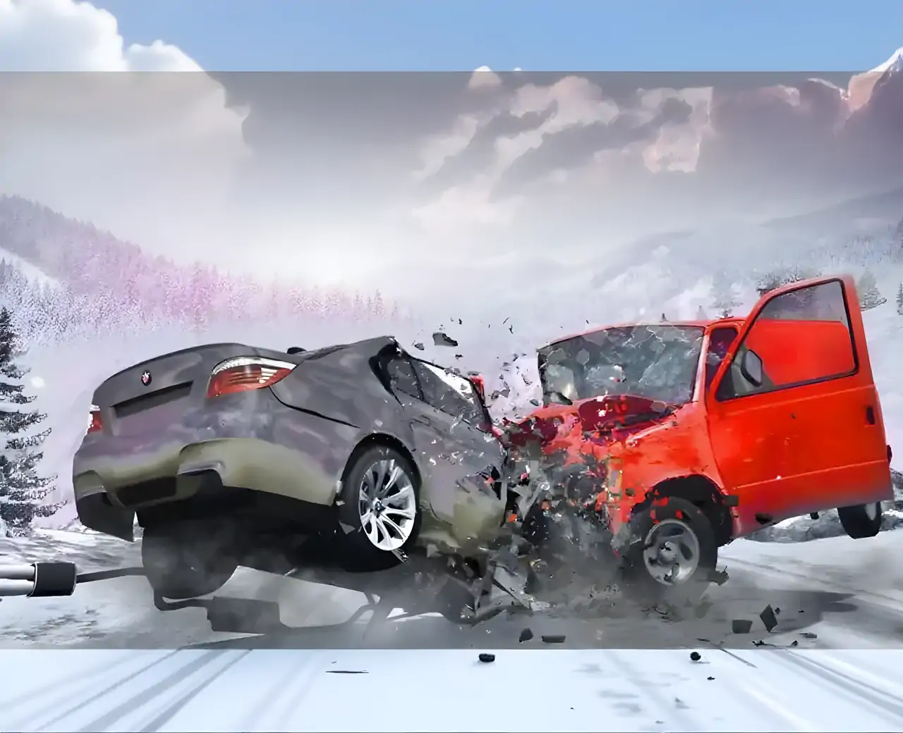 极端车祸模拟器：梁汽车发动机粉碎