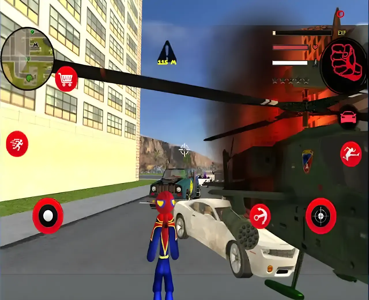 火柴人绳索英雄蜘蛛