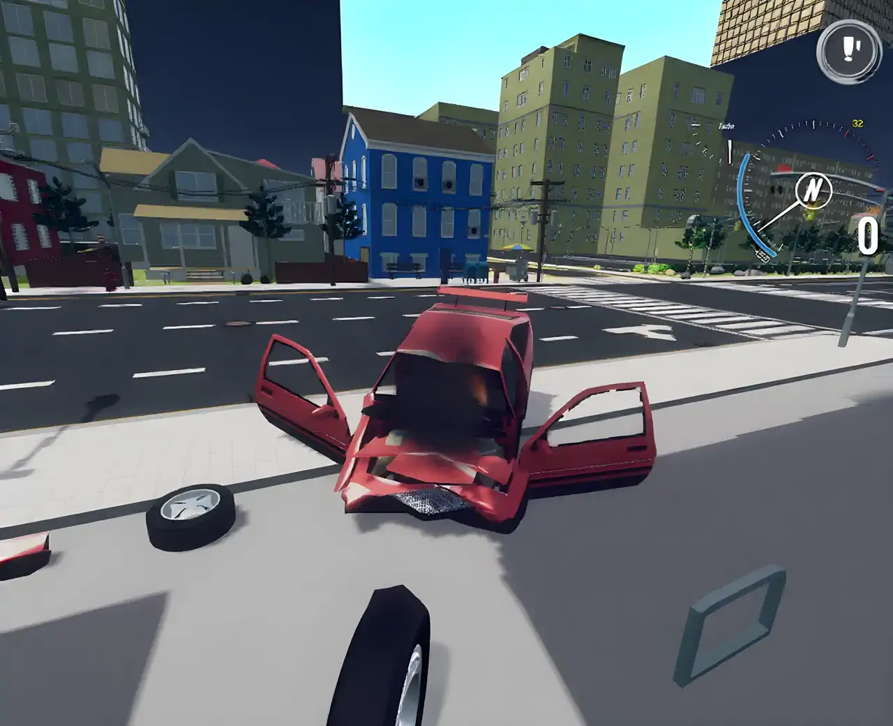 汽车碰撞模拟器沙盒3D