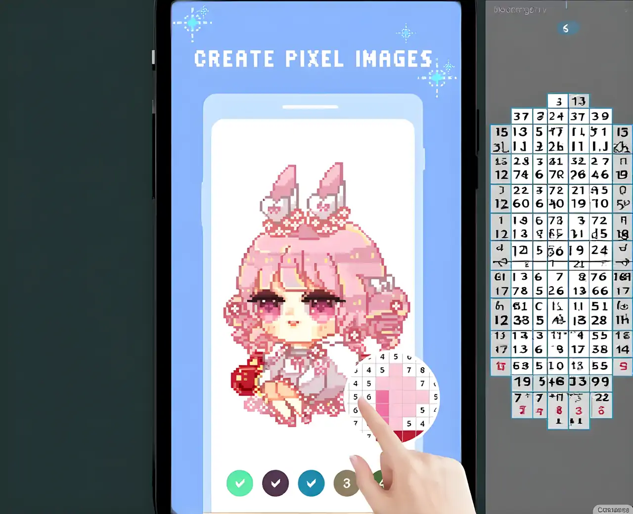 卡哇伊像素艺术女孩