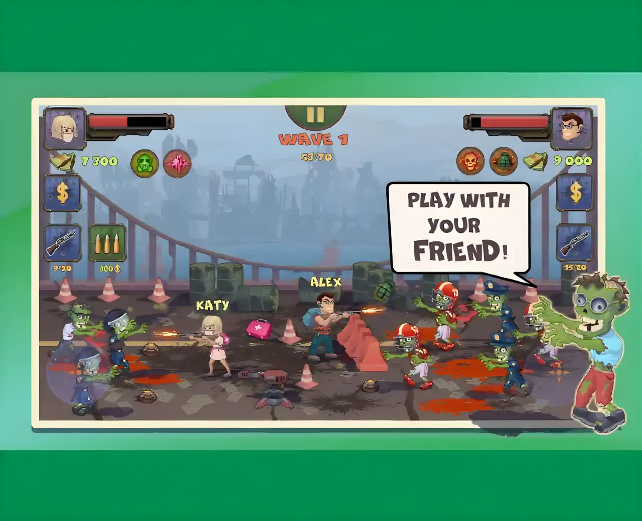 两个家伙和僵尸2（两人游戏）