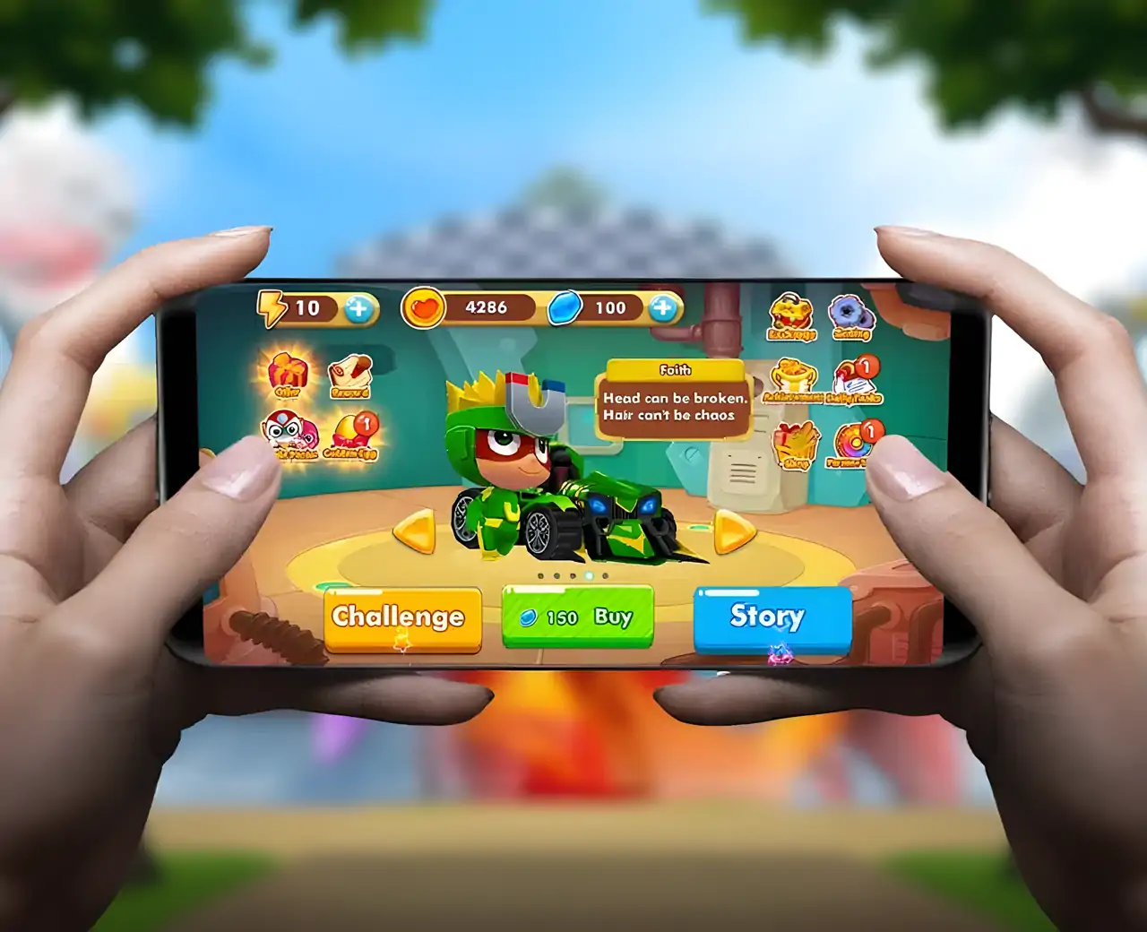 汽车毛茸茸的趣味赛车