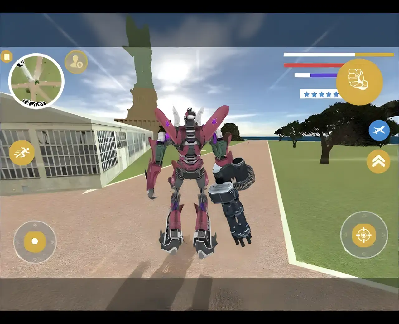 超级飞机机器人改造喷射机器人射击