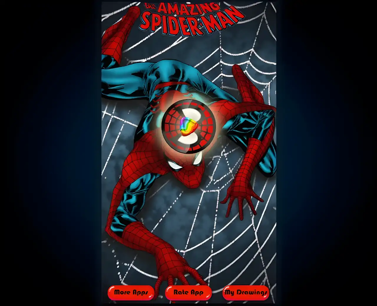 着色惊人的人蜘蛛