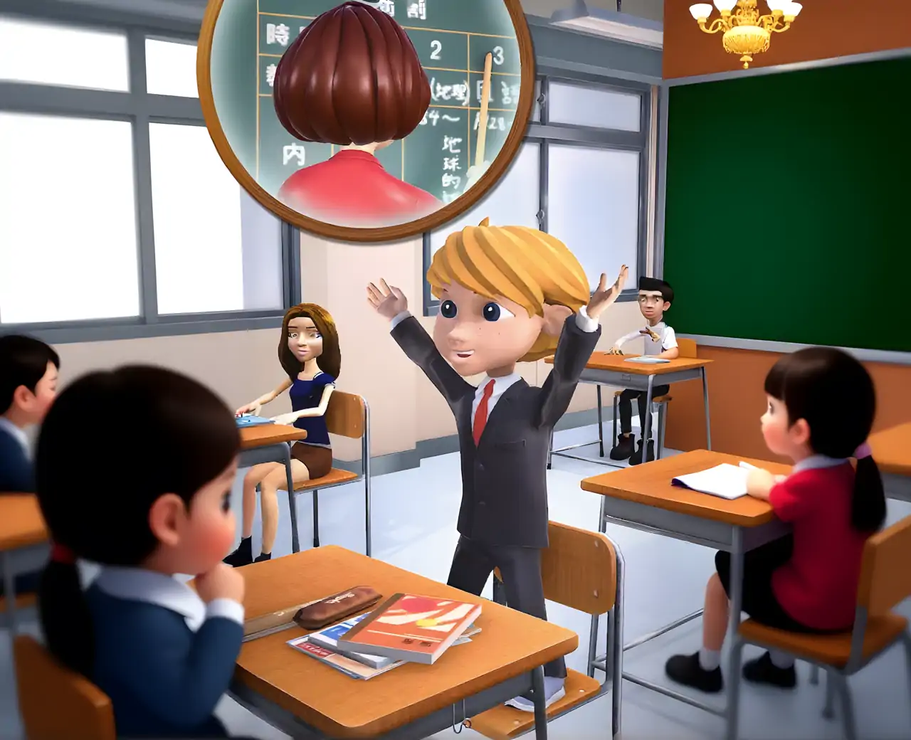 课堂趣味玩3D游戏