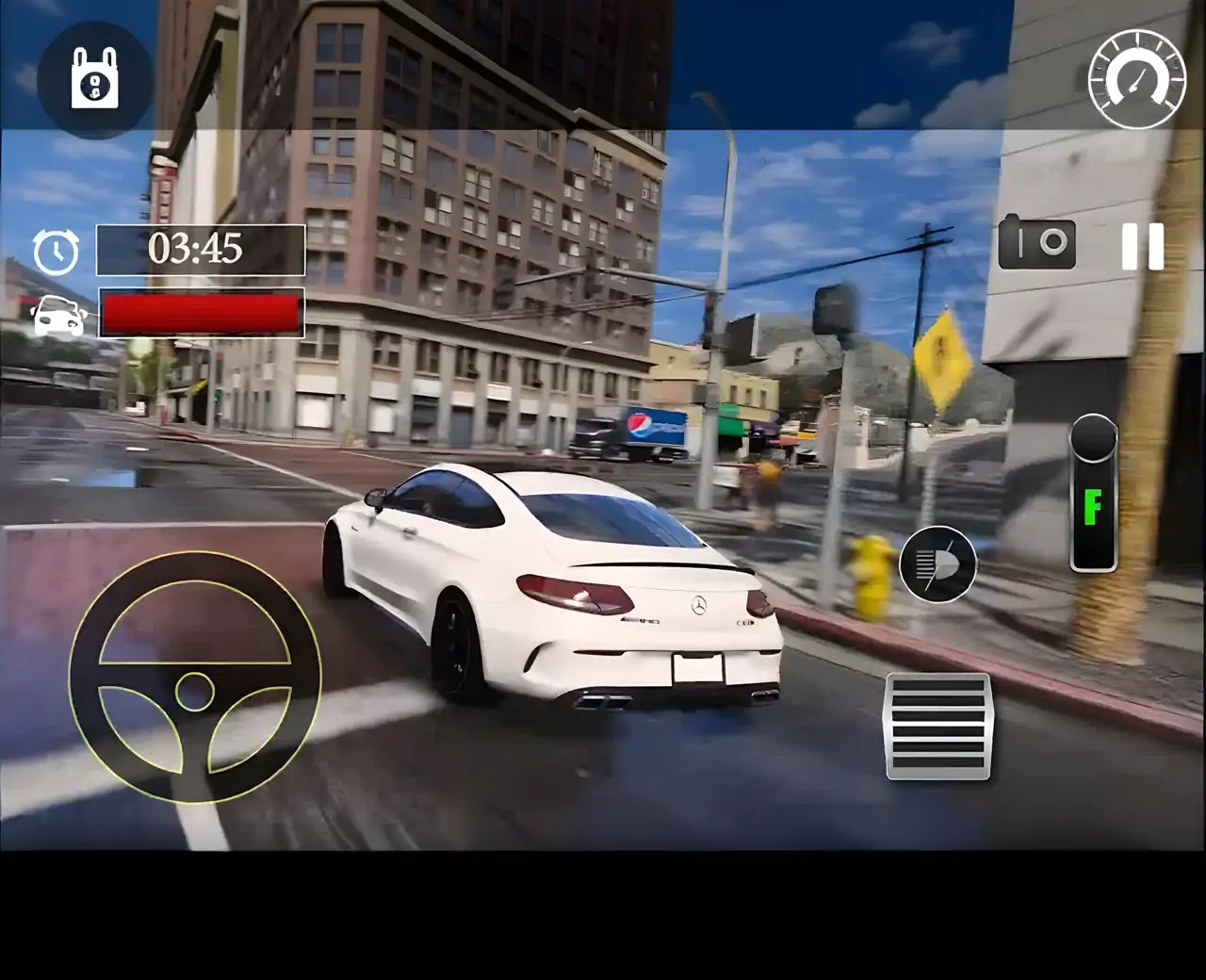 停车场梅赛德斯C63AMG模拟器