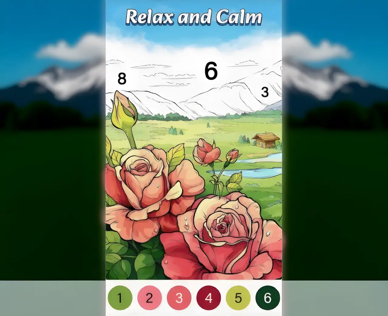 彩色绿洲-按数字填色