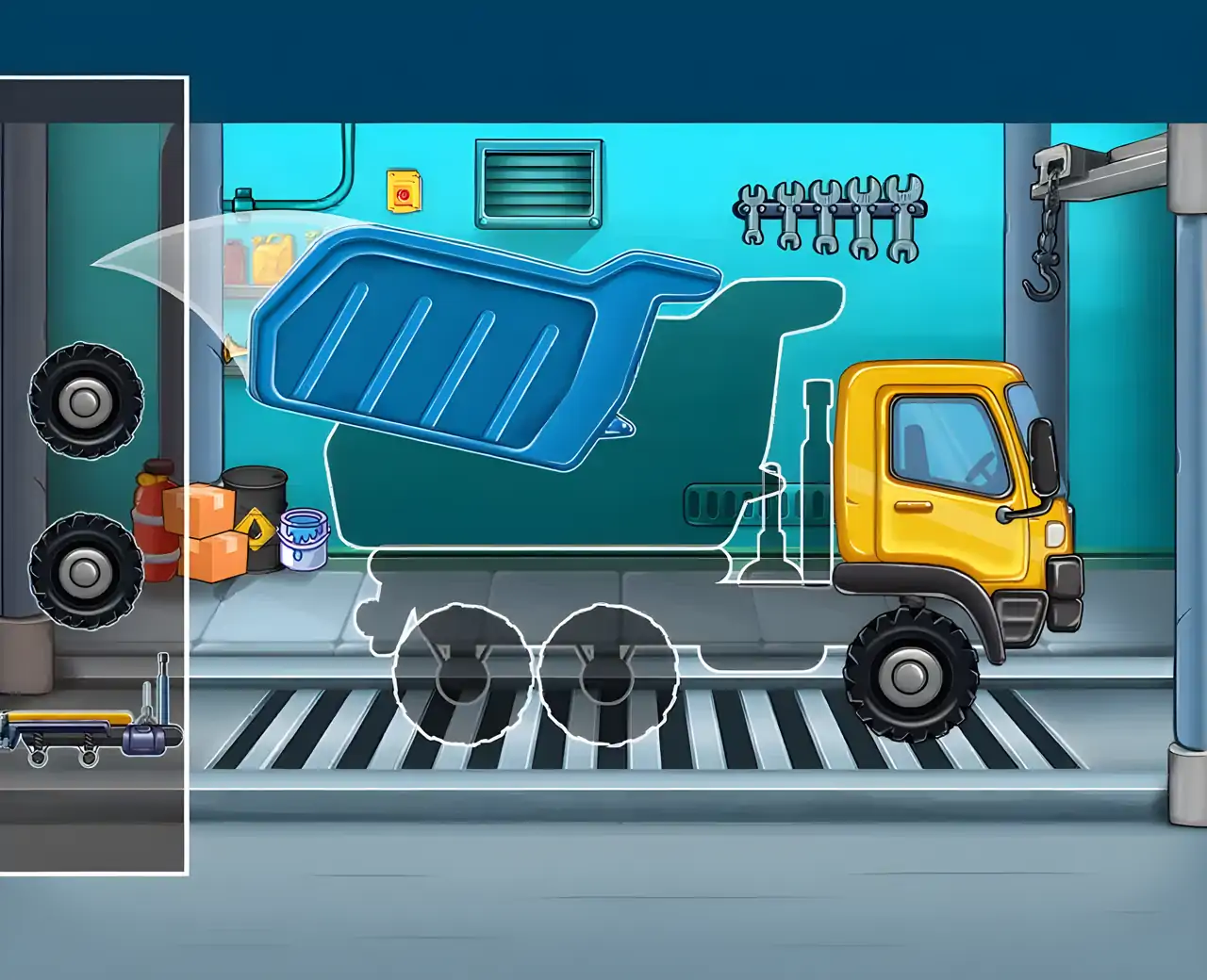 卡车洗车训练制造器游戏