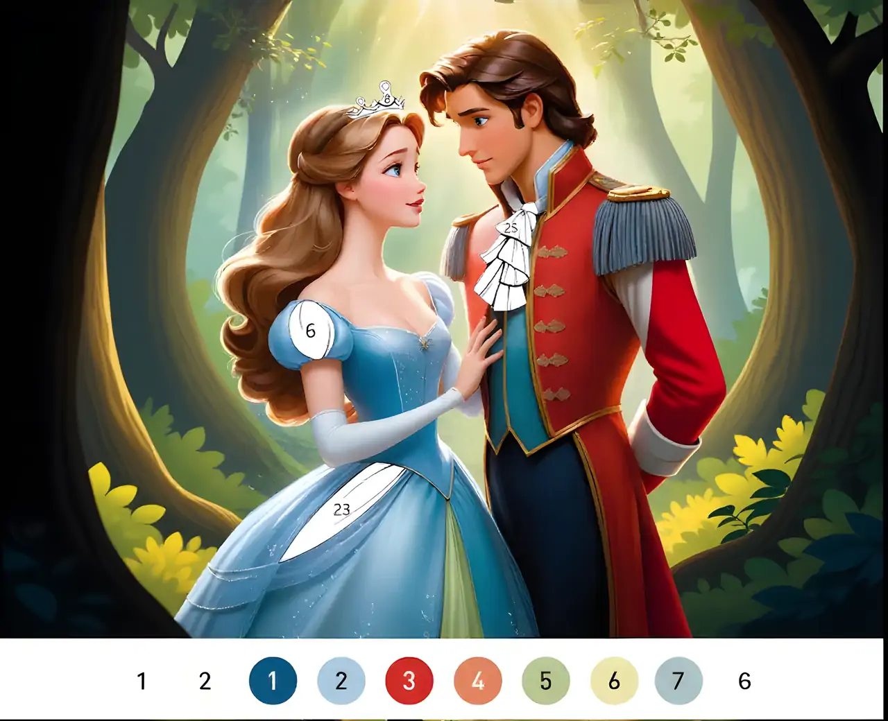 童话数字填色游戏